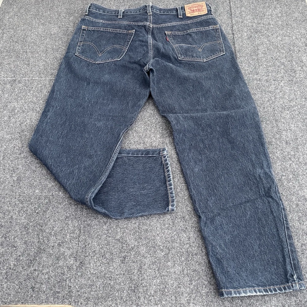 VINTAGE Levis Jeans Mens 38x32 Blue Denim Pants 550 Relaxed Red Tab Rodeo Y2K - Picture 2 of 13